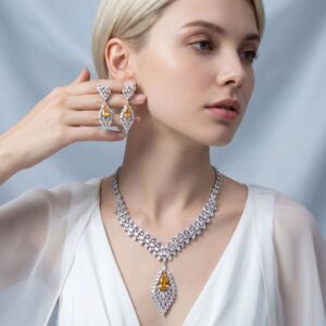 High-Glow 3A Zirconia Jewelry Set (2-PCS: Necklace & Earrings) GS0080