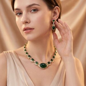 High-Glow 3A Zirconia Jewelry Set (2-PCS: Necklace & Earrings) GS0009